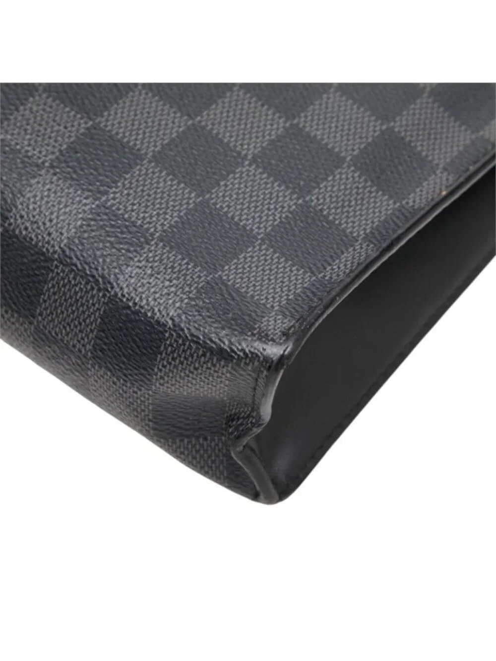 Louis Vuitton Damier Graphite Pochette Voyage MM Second Bag Black Leather
